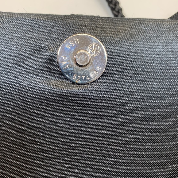 Nytlites black satin gems evening bag clutch or cross over purse - Picture 4 of 6